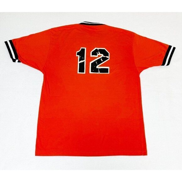 Vintage 80s MLB Baltimore Orioles Baseball Jersey Shirt XL Orange 12 - Picture 4 of 9